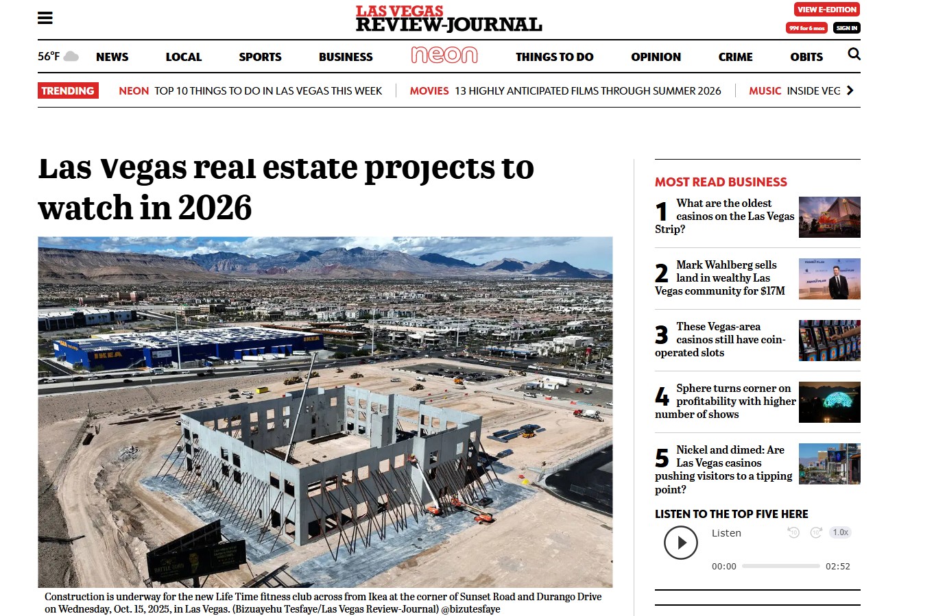 Las Vegas real estate projects to watch in 2026