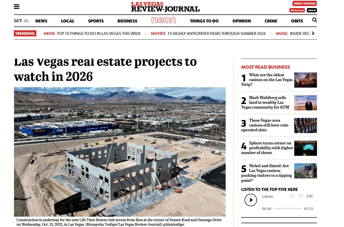Las Vegas real estate projects to watch in 2026