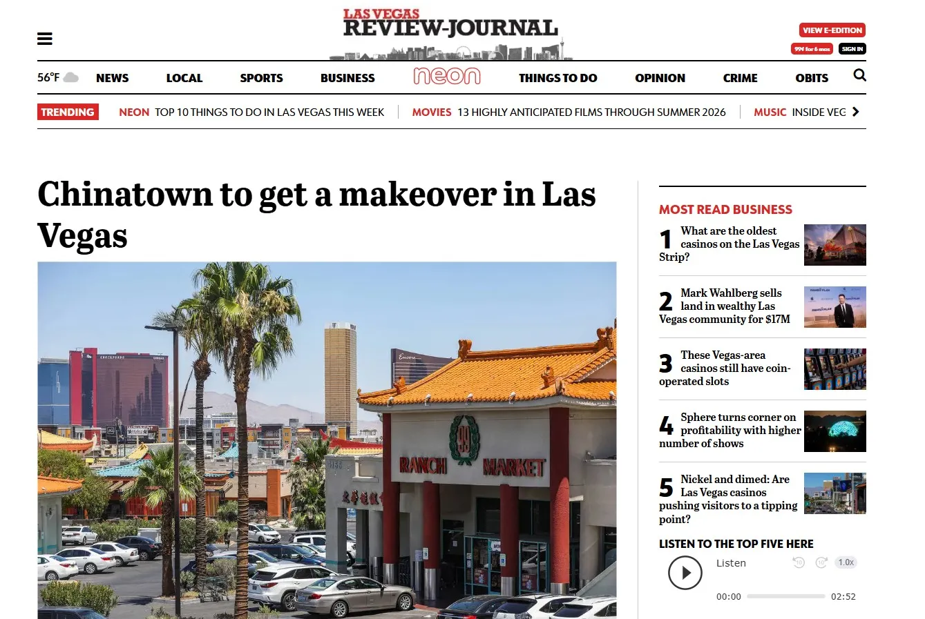 Chinatown to get a makeover in Las Vegas