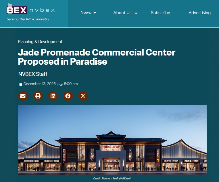 Jade Promenade Commercial Center Proposed in Paradise