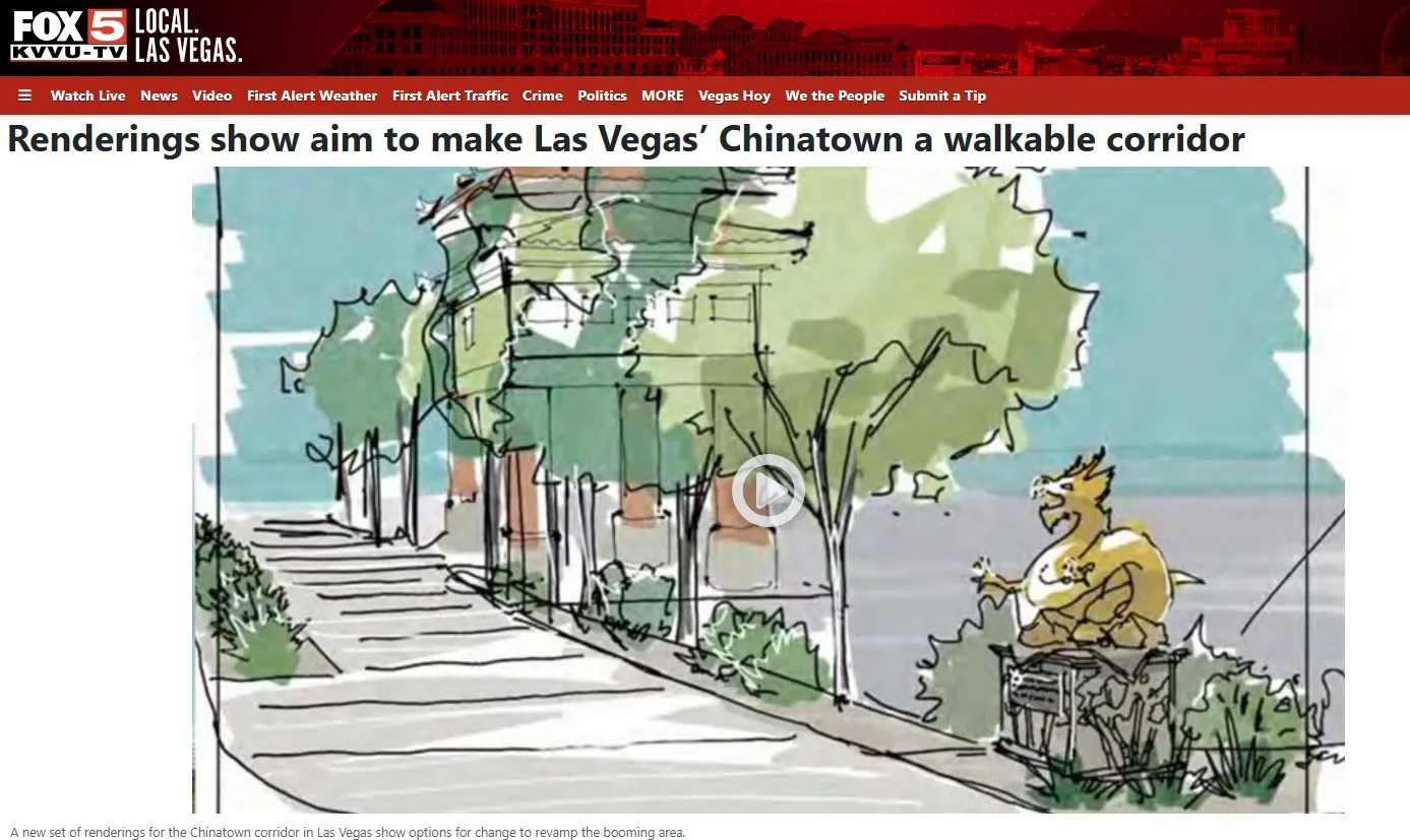 Renderings show aim to make Las Vegas’ Chinatown a walkable corridor